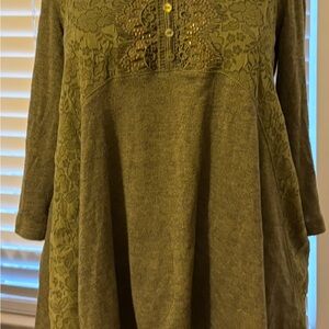 Unity World Wear Olive Embroidered Tunic